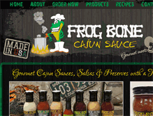 Tablet Screenshot of frog-bone.com
